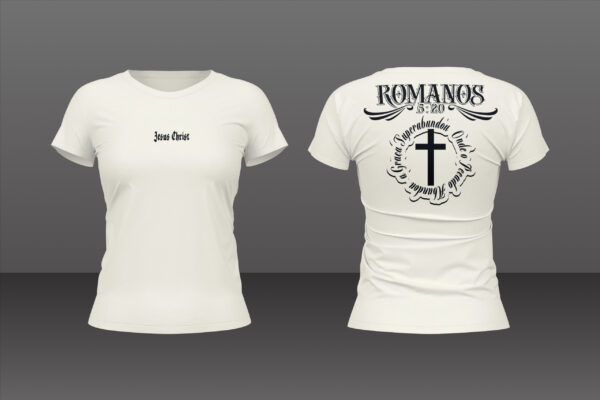 Camiseta Feminina Romanos 5:20